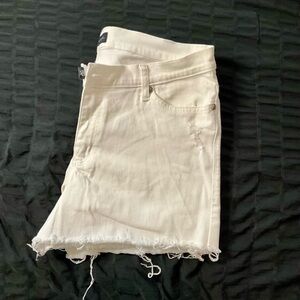 NEW W/out Tags White Distressed Denim Shorts